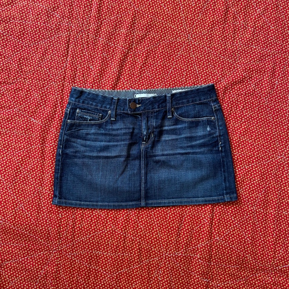 Gap Limited Edition Denim Mini Skirt Dark Wash Size 28 6 Low Rise 046534-00-1